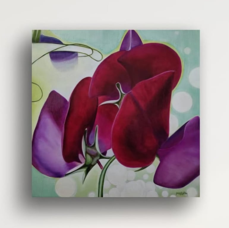 Lykkelige stunder © 50x50cm