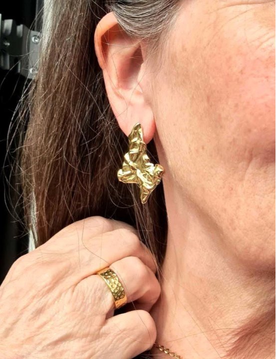 Ghita øreringe / Kirurgisk stål / forgyldt