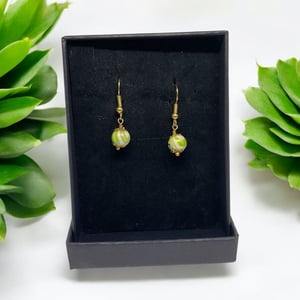 Grønne øreringe  – produktbillede