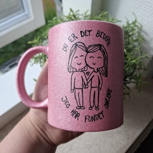 Krus: du er det bedste jeg har fundet online (pigerne) Pink Glimmer – produktbillede