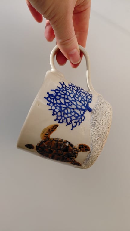 koraler kop, med fisk og Skildpadde  billede 10