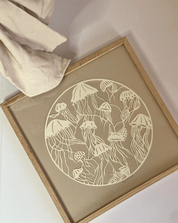 Bestillingsværk 30x30cm - Hav af gopler, indrammet (2)