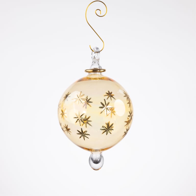 JULEKUGLE DESIGN 1002 GOLDEN MED GULD billede 2