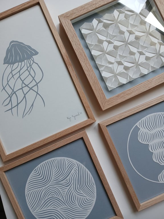 A4 gople nr 81, dueblå, Indrammet (3)