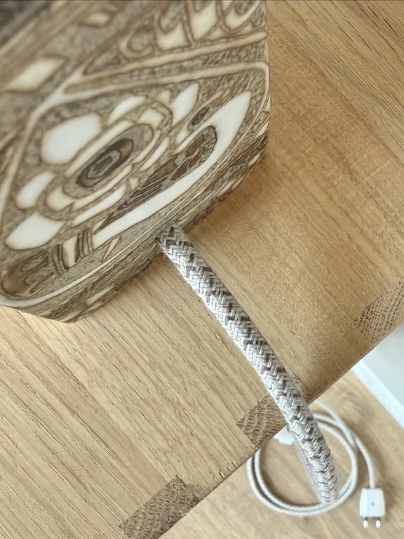 Upcycled vintage bordlampe - Royal Copenhagen billede 3