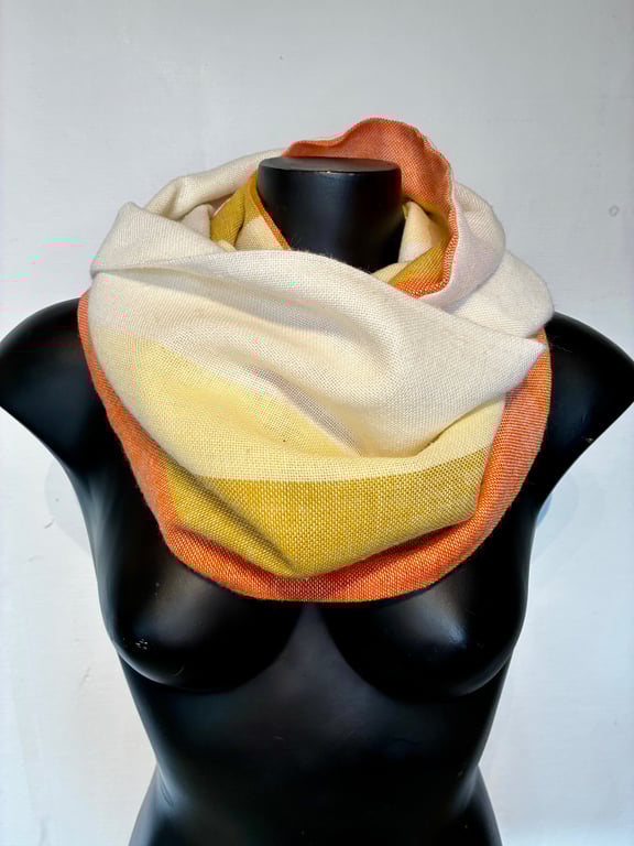 Stine-tubetørklæde med efterårsstriber