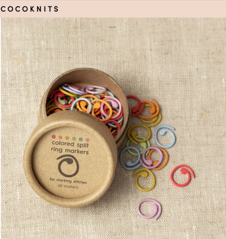 Tilbehør: CocoKnits- Colored Split Ring Markers, Medium (3)