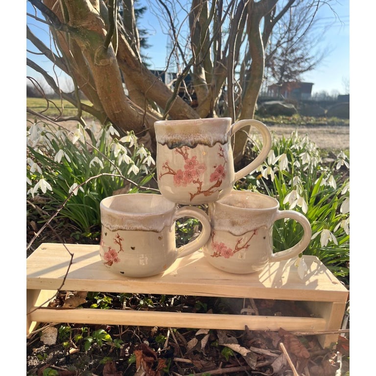 Sakura – håndlavet keramik krus billede 2