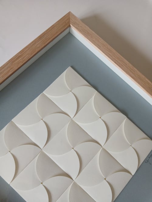 30x30cm Foldet værk, indrammet 