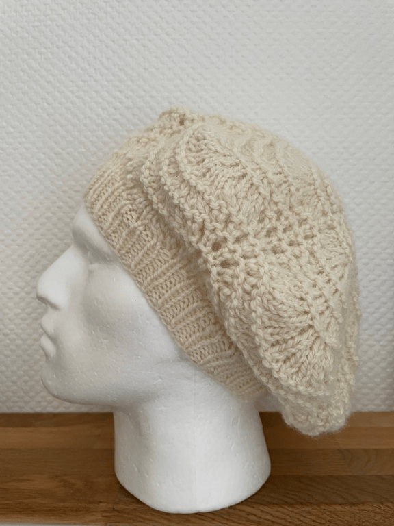 Printet opskrift: Storebælt Baskerhue/Baret (voksen)