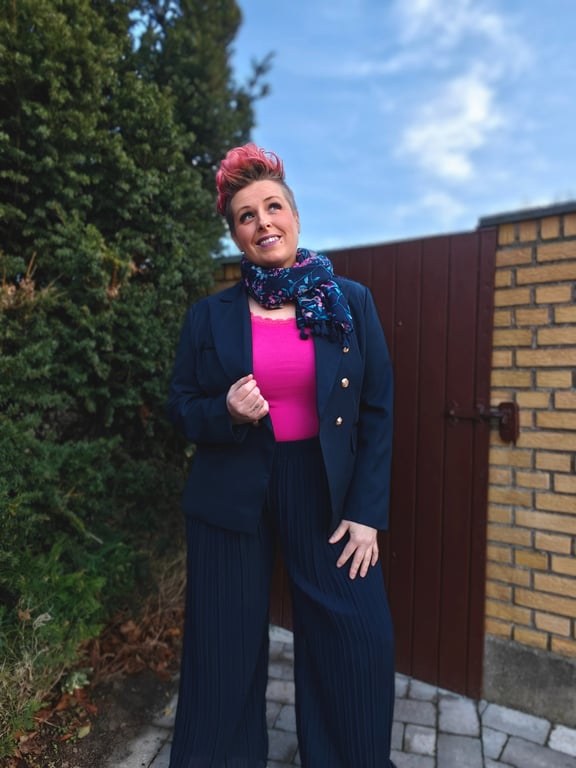 Hannah Blazer Mørkeblå billede 3
