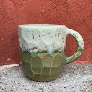 Facetskåret unika kop med hank  – produktbillede