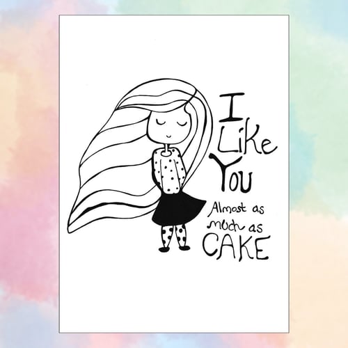 Kort: i like you almost as much as cake