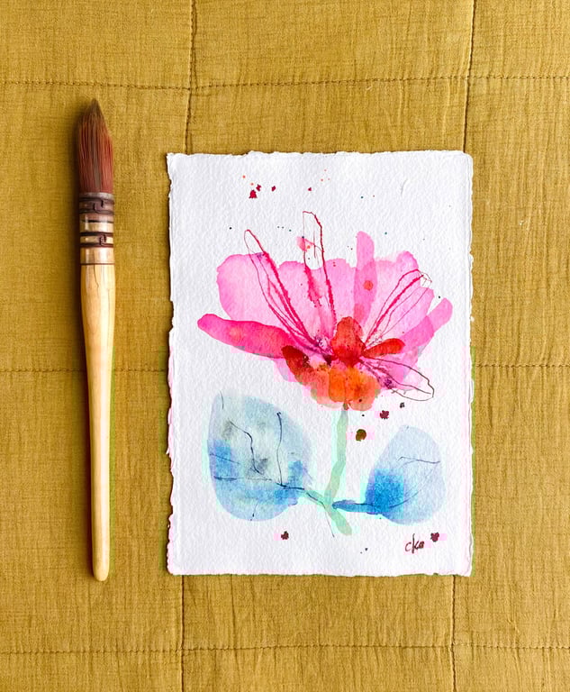 Pink single blomst #1