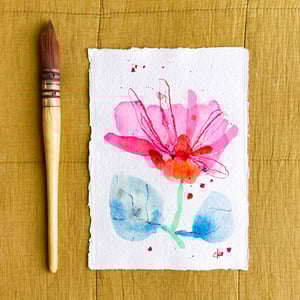 Pink single blomst #1 – produktbillede