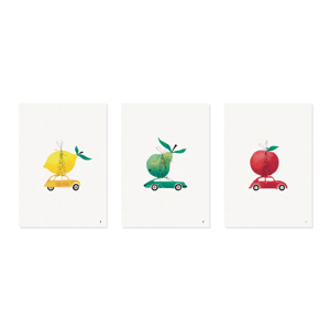 Biler fragter frugt – plakatserie – produktbillede