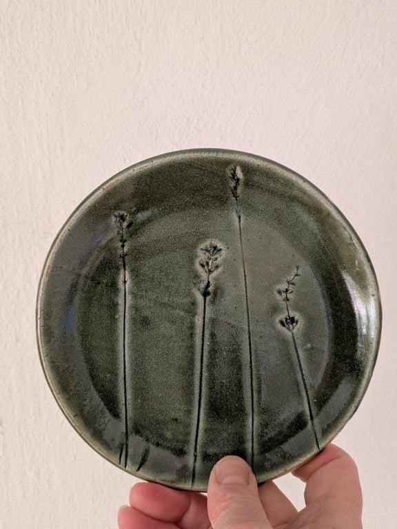 Kagetallerken grøn med lavendel 