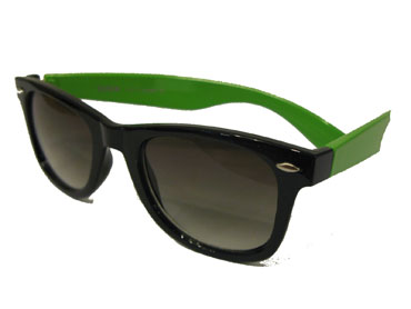 Zwarte wayfarer met neon groen (1)