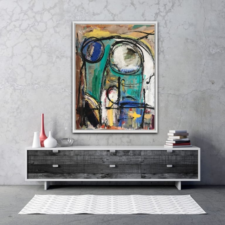 # 1106 Unik Kunstmaleri olie 80 X 100 cm billede 3