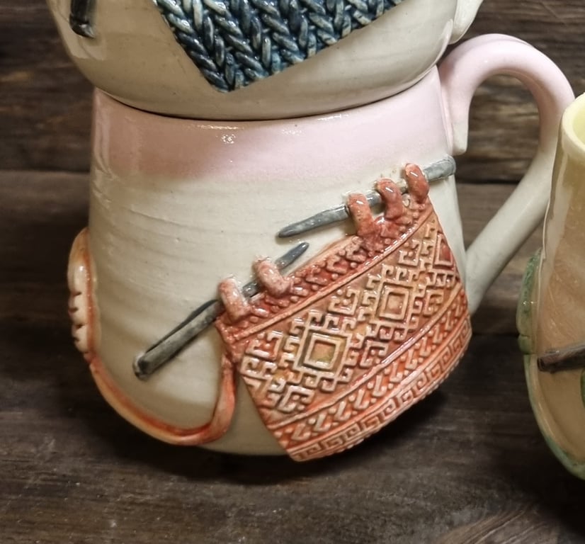 Strikkekop lyserød billede 2