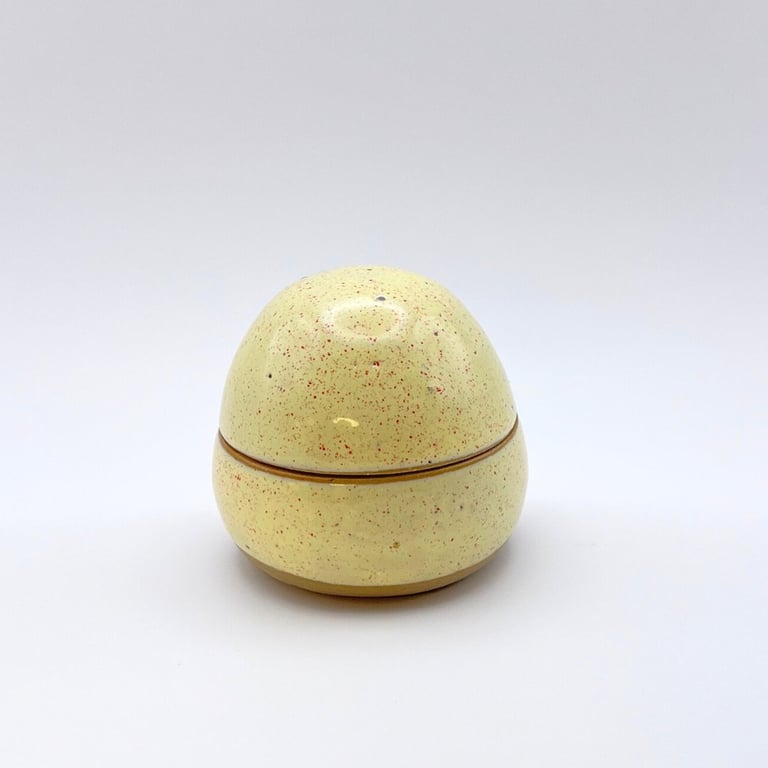 Håndlavet keramikkrukke med låg – lille opbevaringsskål billede 7