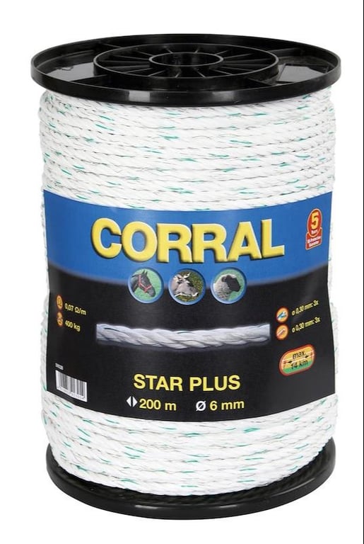 Polyreb Corral Star Plus Ø6 mm - 200 m.