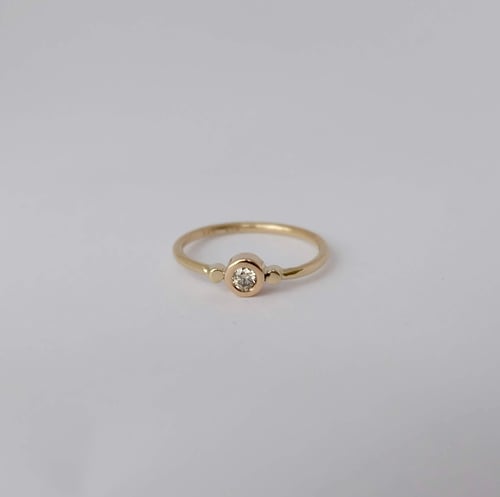 Ava ring 14 K guld med champagne diamant (6)