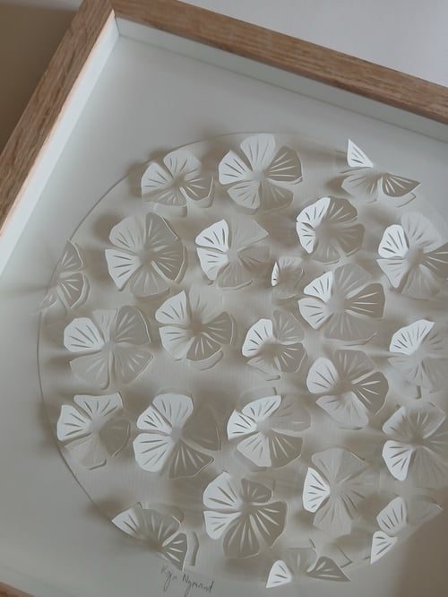30x30cm, 3D papercut, indrammet  (3)