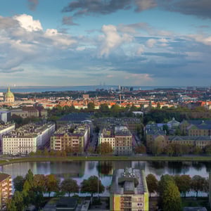 Udsigt over København fra Mærsk tower også kaldet &quot;forskertårnet&quot; – produktbillede