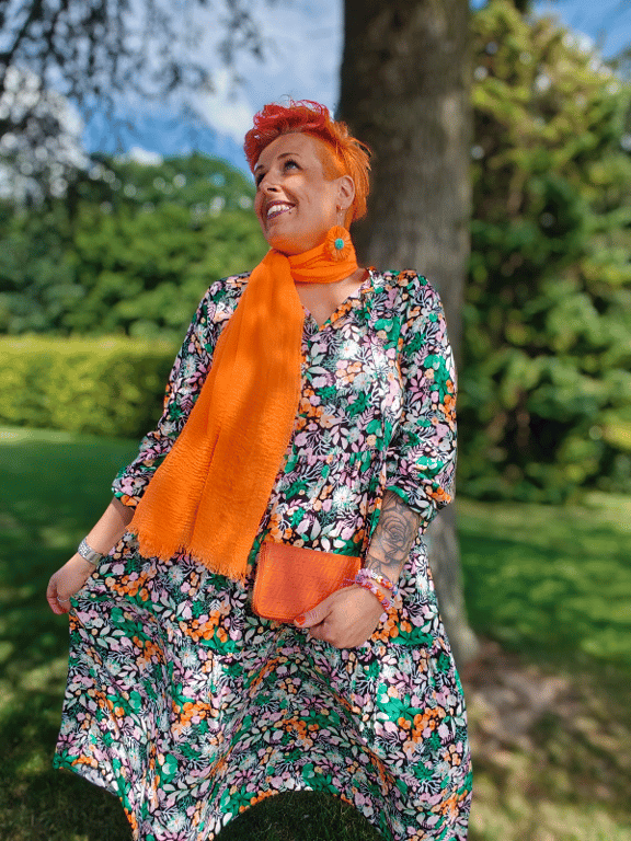Marylin Tørklæde Orange billede 2