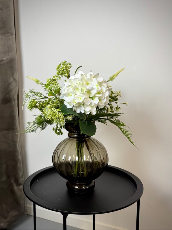 Hvid hortensia buket billede 4