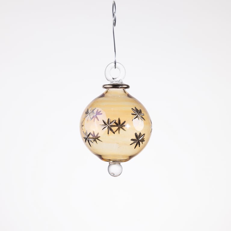 JULEKUGLE DESIGN 1002 DIJON MED HVIDGULD