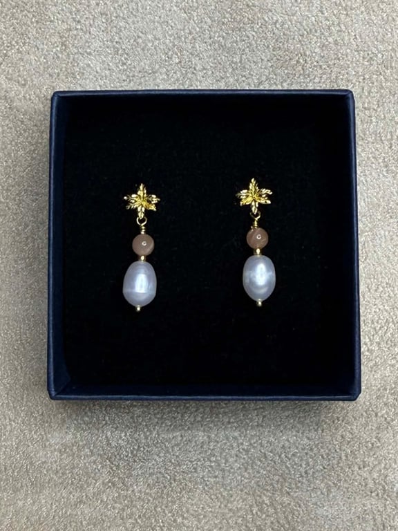 Alba - Øreringe (Forgyldt Sterling Sølv)