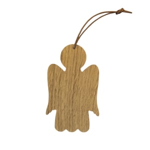 Engel julepynt af egetræ – produktbillede