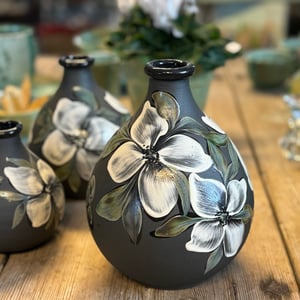 Vase Hvid blomst  – produktbillede