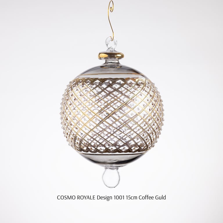 JULEKUGLE DESIGN 1001 COFFEE MED GULD billede 3