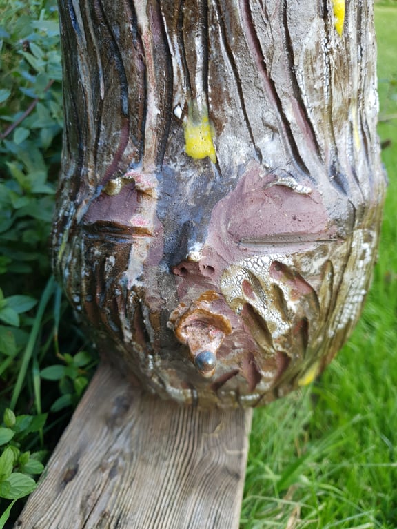 Tre hovedet skulpturel gulvvase billede 3