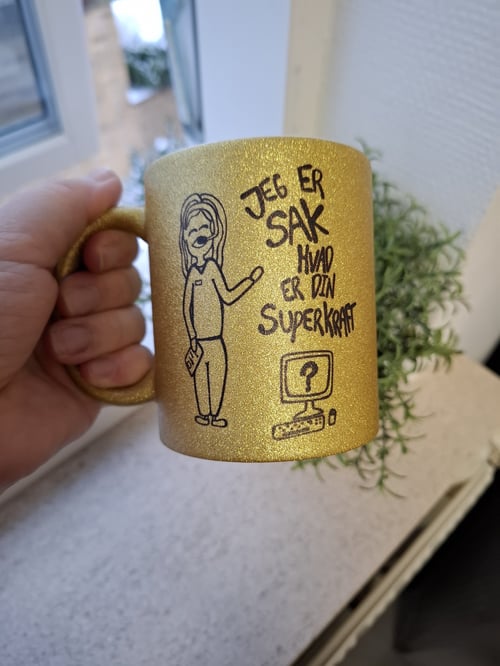 Krus: Jeg er SAK, hvad er din superkraft Guld Glimmer