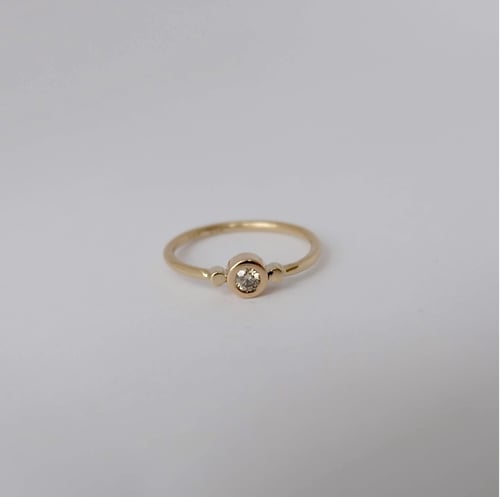 Ava ring 14 K guld med champagne diamant (5)