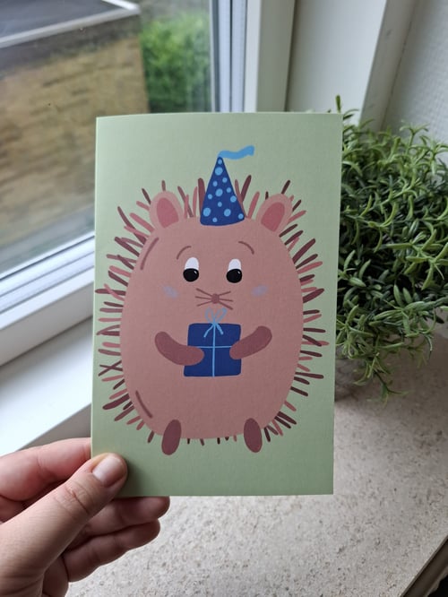 Kort: fødselsdag pindsvin