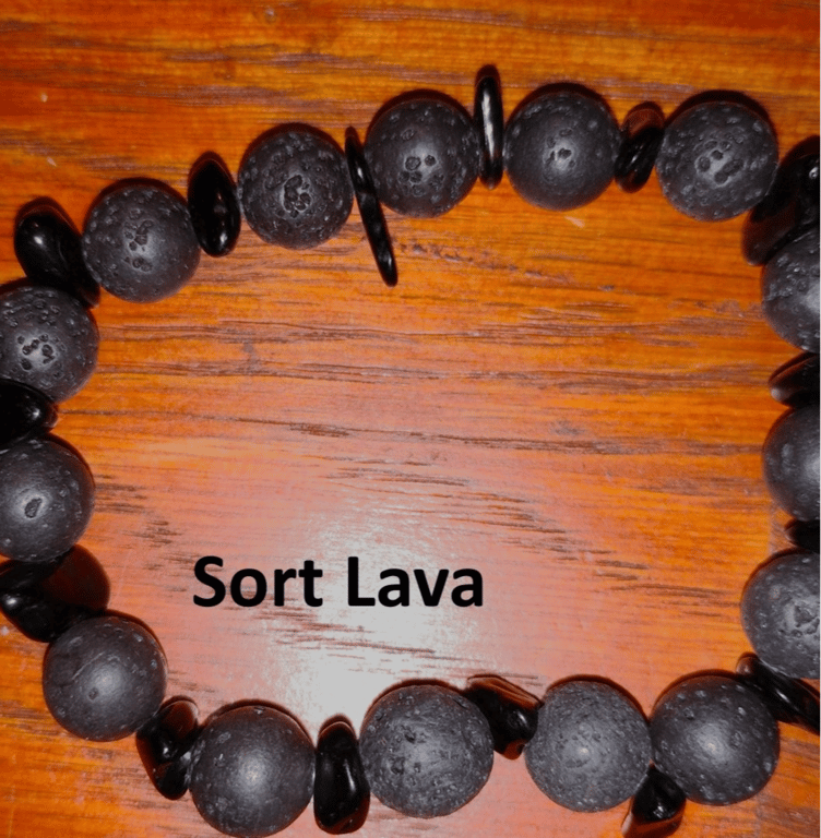 Armbånd med Lavasten billede 2
