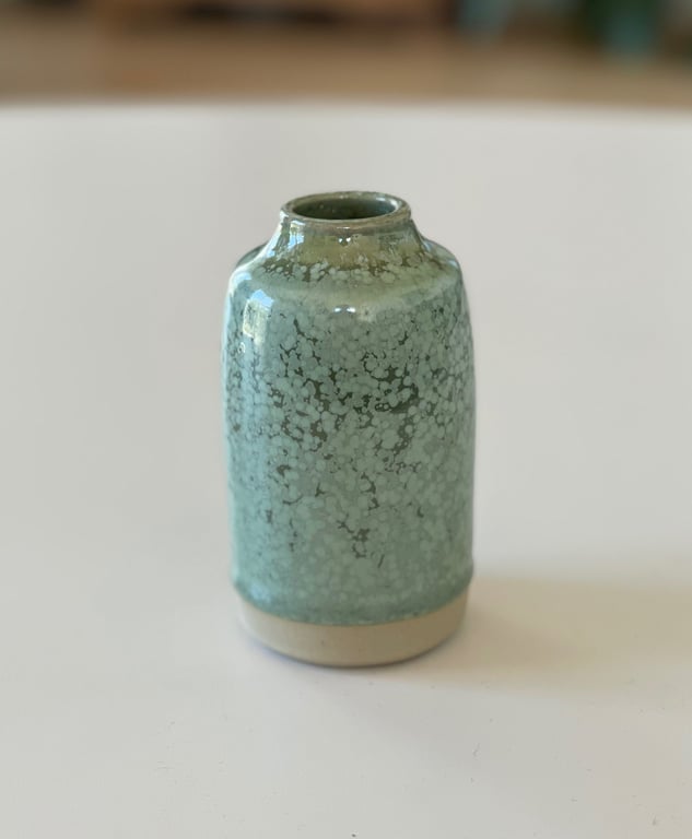 Vase, kobbergrøn - 10,5 cm