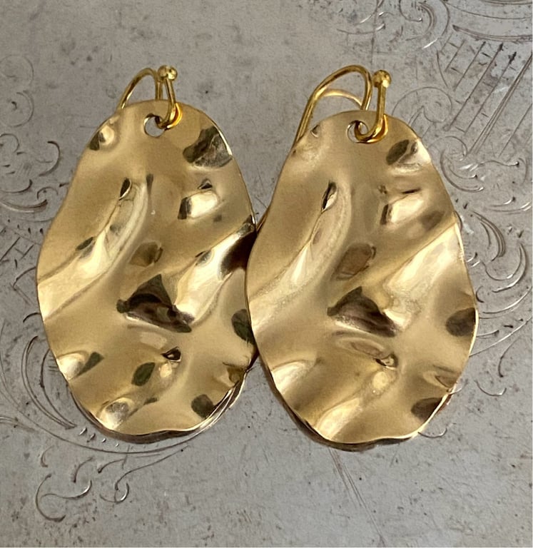 Øreringe med bølget look Vedhæng billede 3