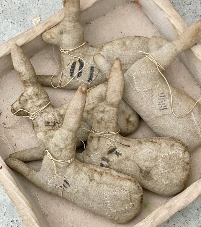 Håndsyet vintage hare. billede 9