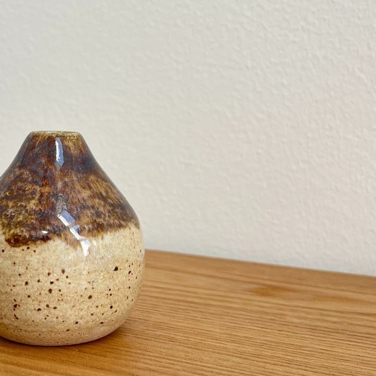 Minivase i brune og beige nuancer billede 2
