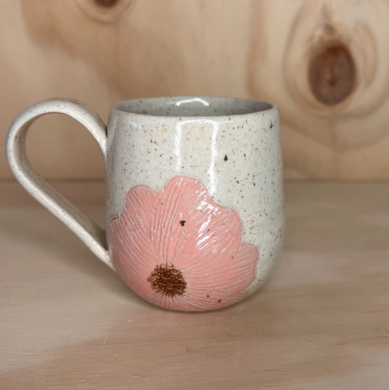 Kop med sommerblomst lyserød billede 2