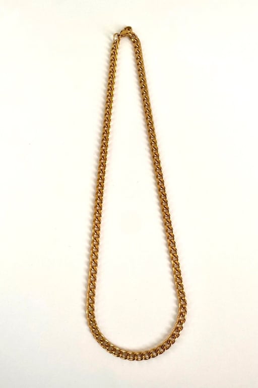 Chunky trendy halskæde i stainless steel   billede 2