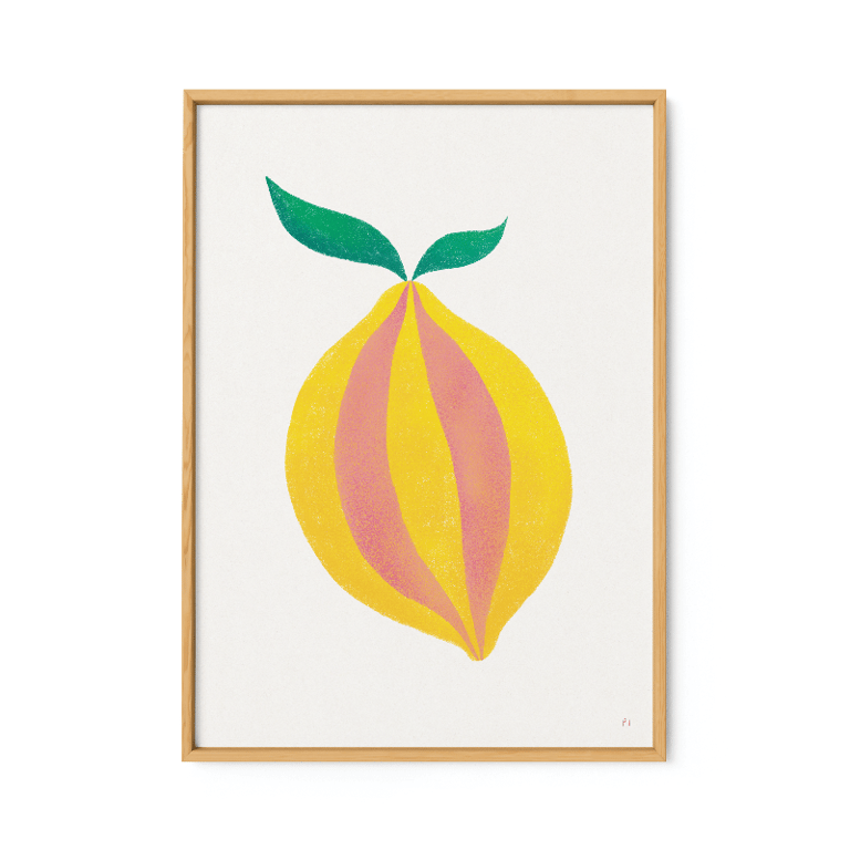 Stribet citron – plakat billede 2