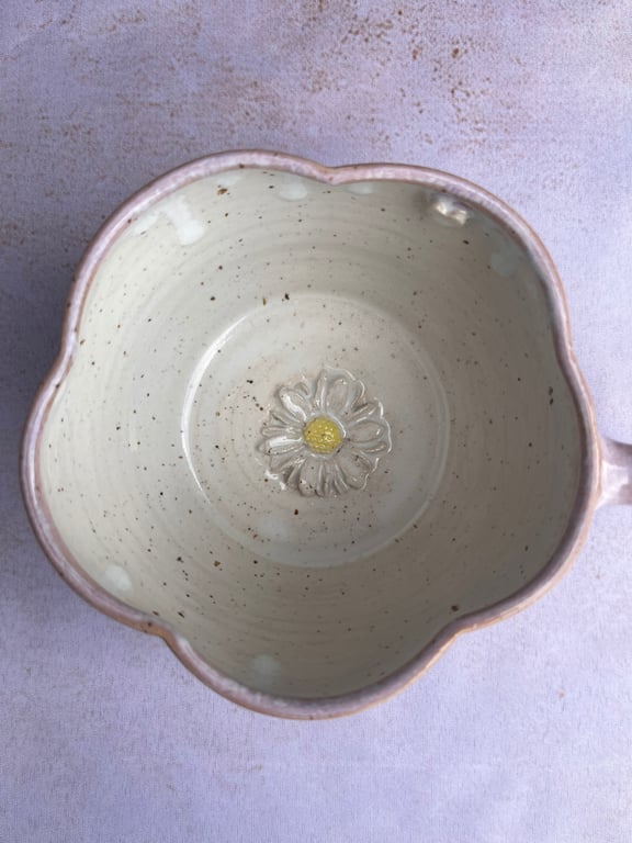 Blomsterformet kop. 420 ml. H: 7 cm billede 4