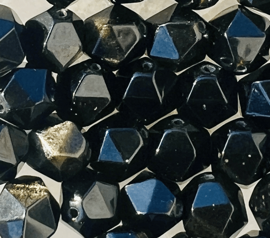 Guld Obsidian- star cut vedhæng billede 2